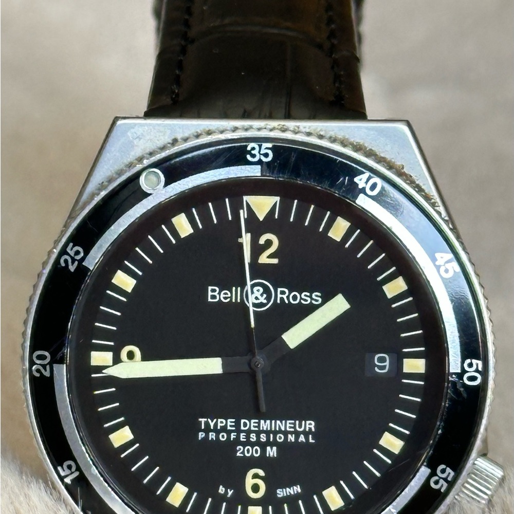 Pre owned,Bell & Ross Black Professional Men's Watch, need battery.